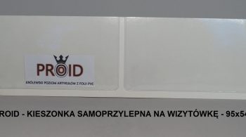 Kieszonka samoprzylepna na wizytówkę 95x54